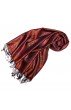 Pashmina 100% Seide Paisley rostbraun grau braun LORENZO CANA