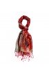 Schal 100% Seide Paisley rot rosenrot türkis LORENZO CANA
