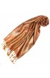 Schal 100% Seide Paisley orange gold hellbraun LORENZO CANA