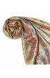 Schal 100% Seide Paisley gold gelb lachs LORENZO CANA
