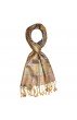 Schal 100% Seide Paisley gold gelb lachs LORENZO CANA
