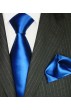 Krawattenset 100% Seide dunkelblau königsblau LORENZO CANA