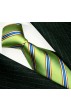 Neck Tie 100% Silk Striped Green Lime LORENZO CANA