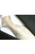 XL Herrenkrawatte 100% Seide Paisley creme beige LORENZO CANA