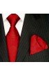 Krawattenset 100% Seide rot blutrot LORENZO CANA