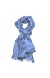 Women's Shawl Viscose Silk Paisley Light Blue LORENZO CANA