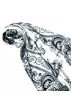 Tuch für Damen silber weiss schwarz Seide Floral LORENZO CANA