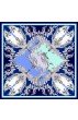 Tuch für Herren blau silber aqua Seide Floral LORENZO CANA