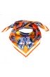 Tuch für Damen orange gelb blau Seide Floral LORENZO CANA