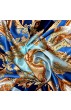 Tuch für Herren blau gold orange Seide Floral LORENZO CANA