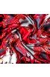 Tuch für Damen grau rot weiss Seide Floral LORENZO CANA