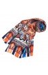 Seidenschal Damen orange blau rot Paisley LORENZO CANA