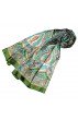 Schal für Männer türkis orange grün Paisley LORENZO CANA