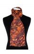 Herrenschaltuch Damen Baumwolle Seide Paisley violett orange LORENZO CANA