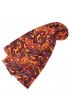 Herrenschaltuch Damen Baumwolle Seide Paisley violett orange LORENZO CANA