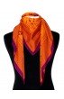 Tuch Damen Hahnentritt Paisley Orange Lavendel LORENZO CANA