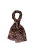 Seidenschal Damen blau orange gold Paisley LORENZO CANA