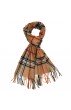 Damenschal Wolle hellbraun camel schwarz LORENZO CANA