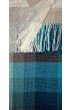 Braun blaue Alpakadecke Karo
